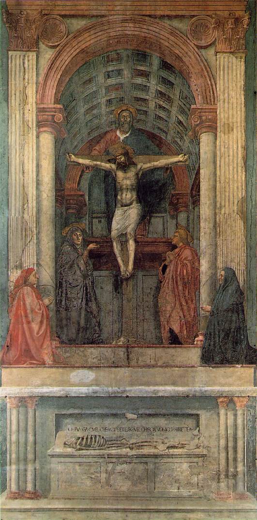 マサッチオ《三位一体》1425-26（サンタ・マリア・ノヴェッラ教会蔵）
Masaccio《Trinity》（Santa Maria Novella, Florence
